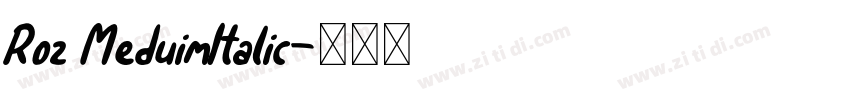 Roz MeduimItalic字体转换